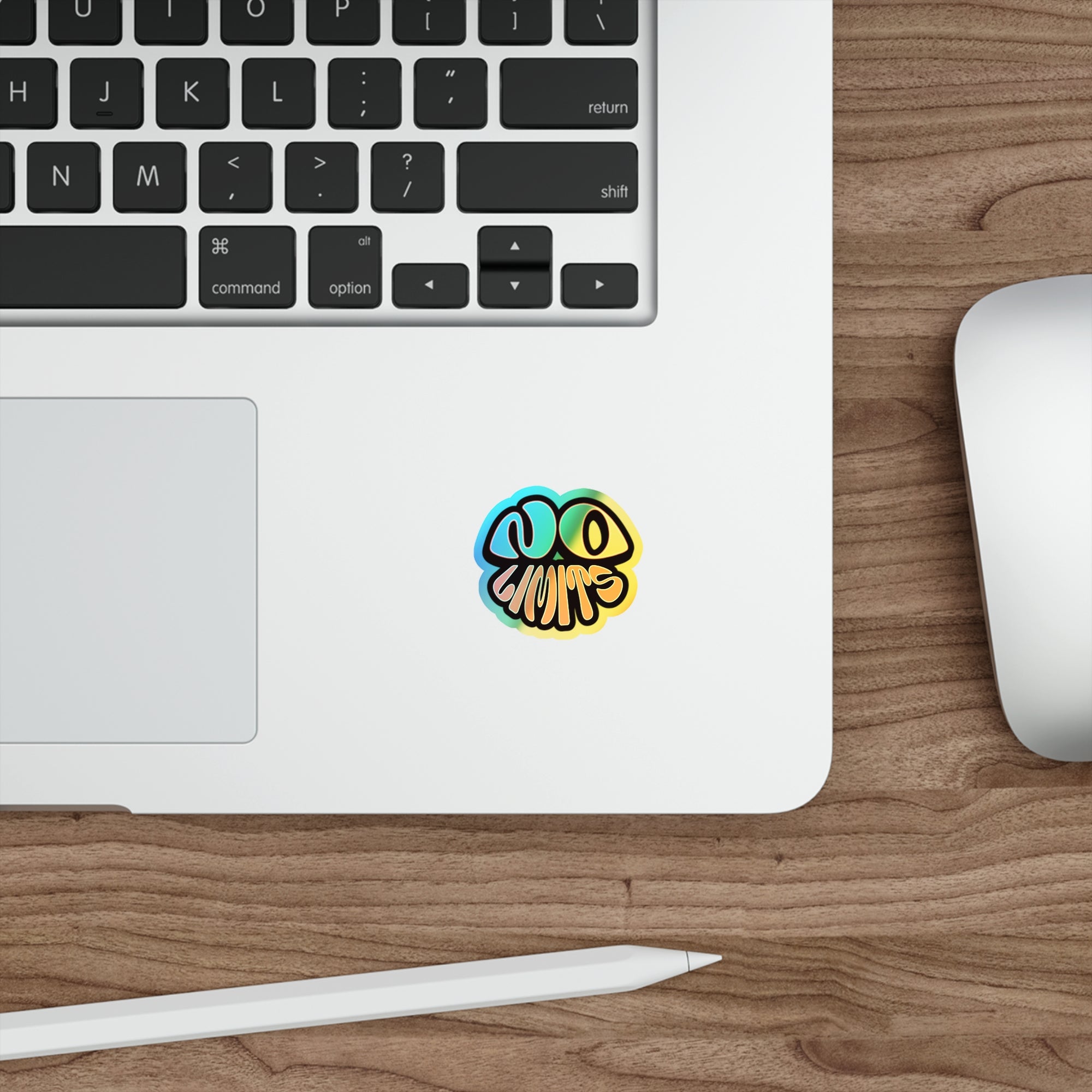 Rainbow Holographic "No Limits" Sticker