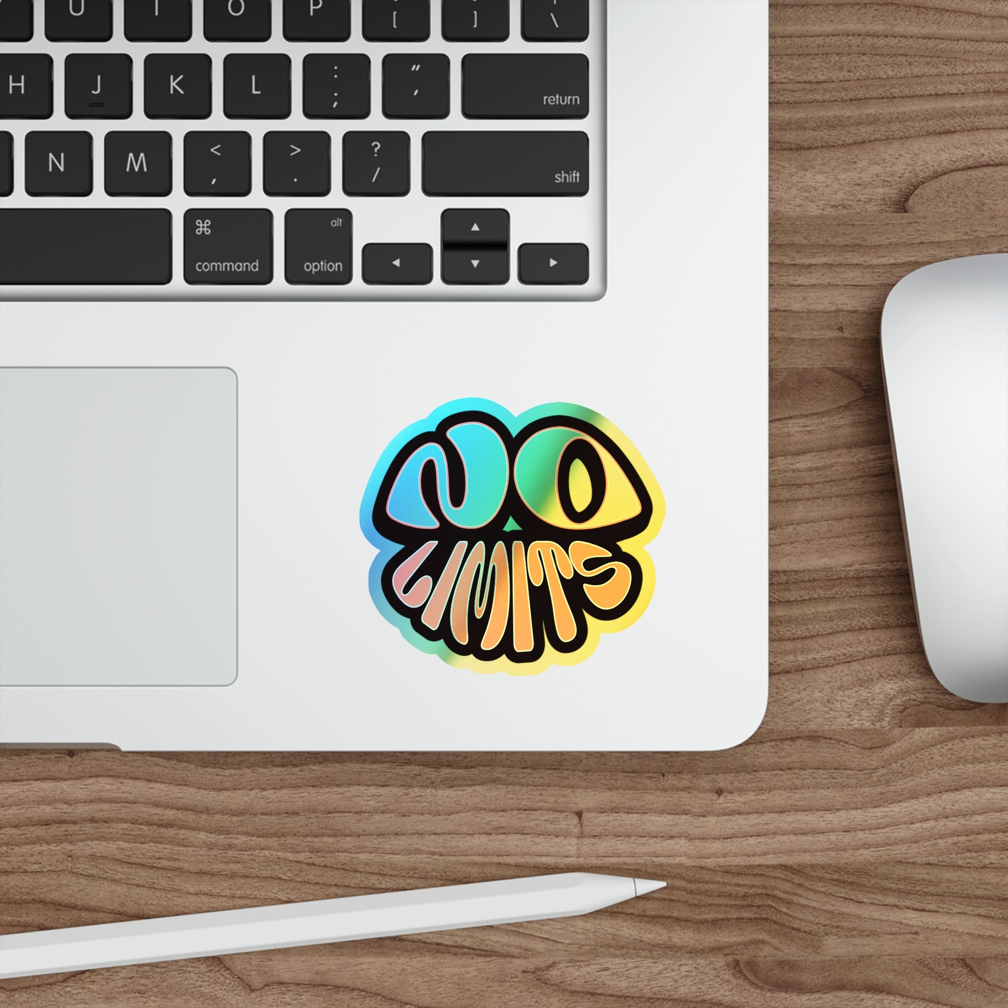 Rainbow Holographic "No Limits" Sticker