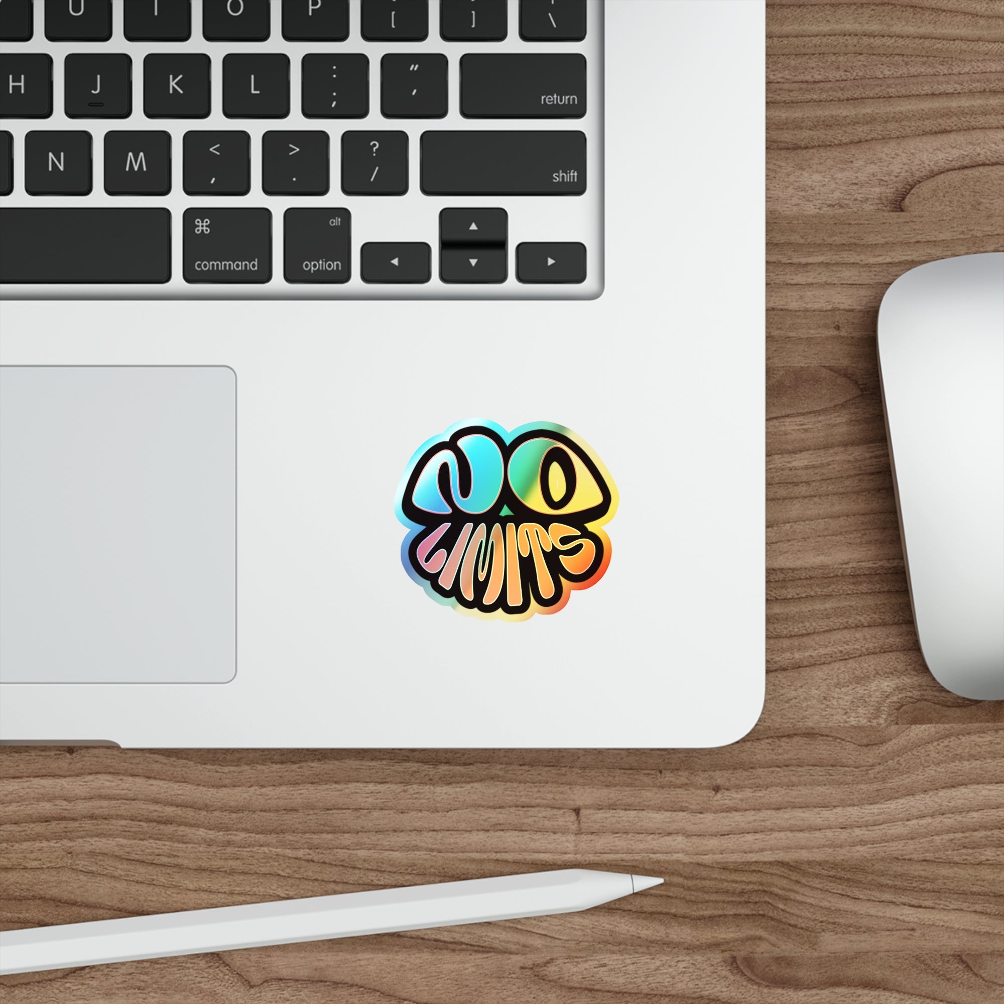 Rainbow Holographic "No Limits" Sticker