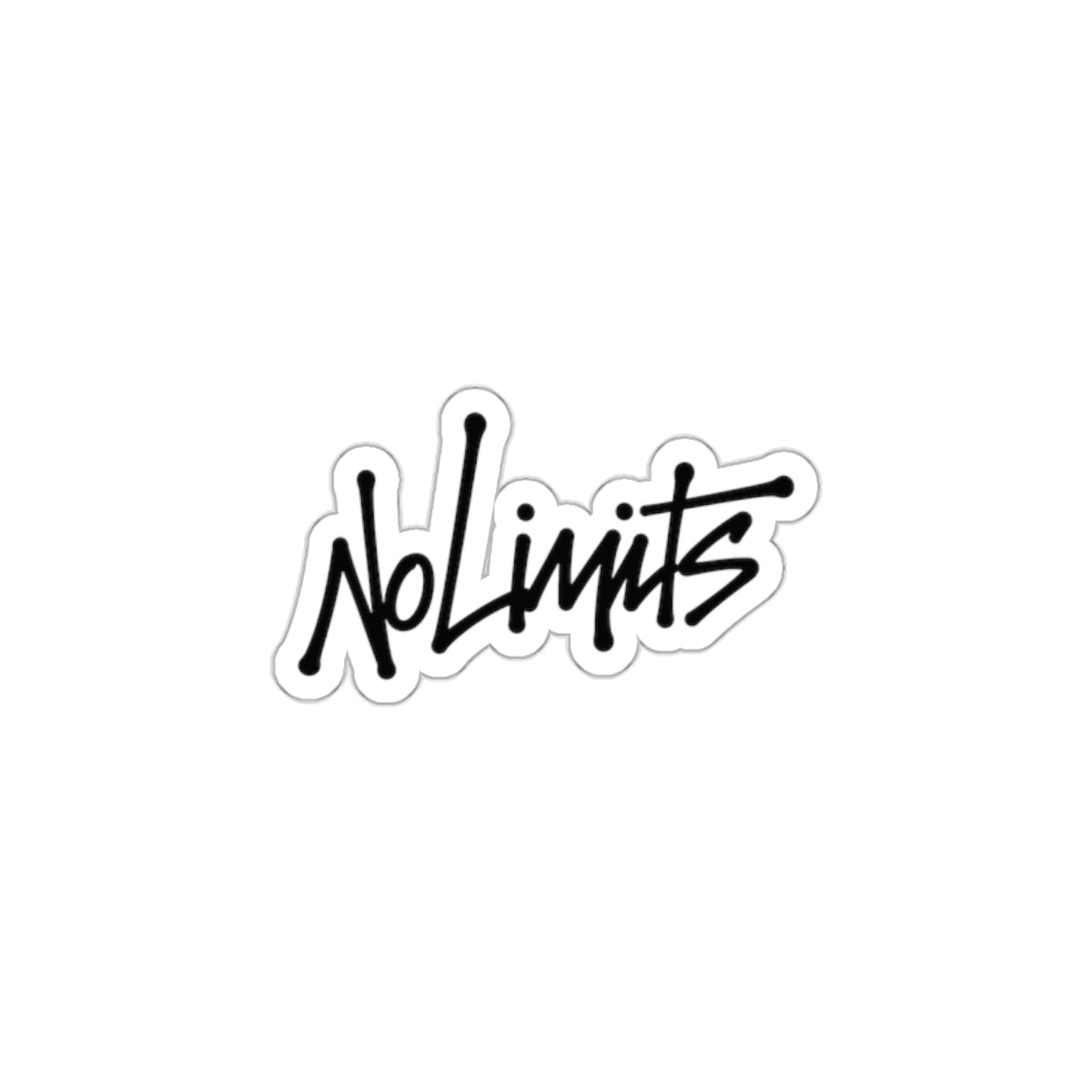 Signed "No Limits" Die-Cut Sticker