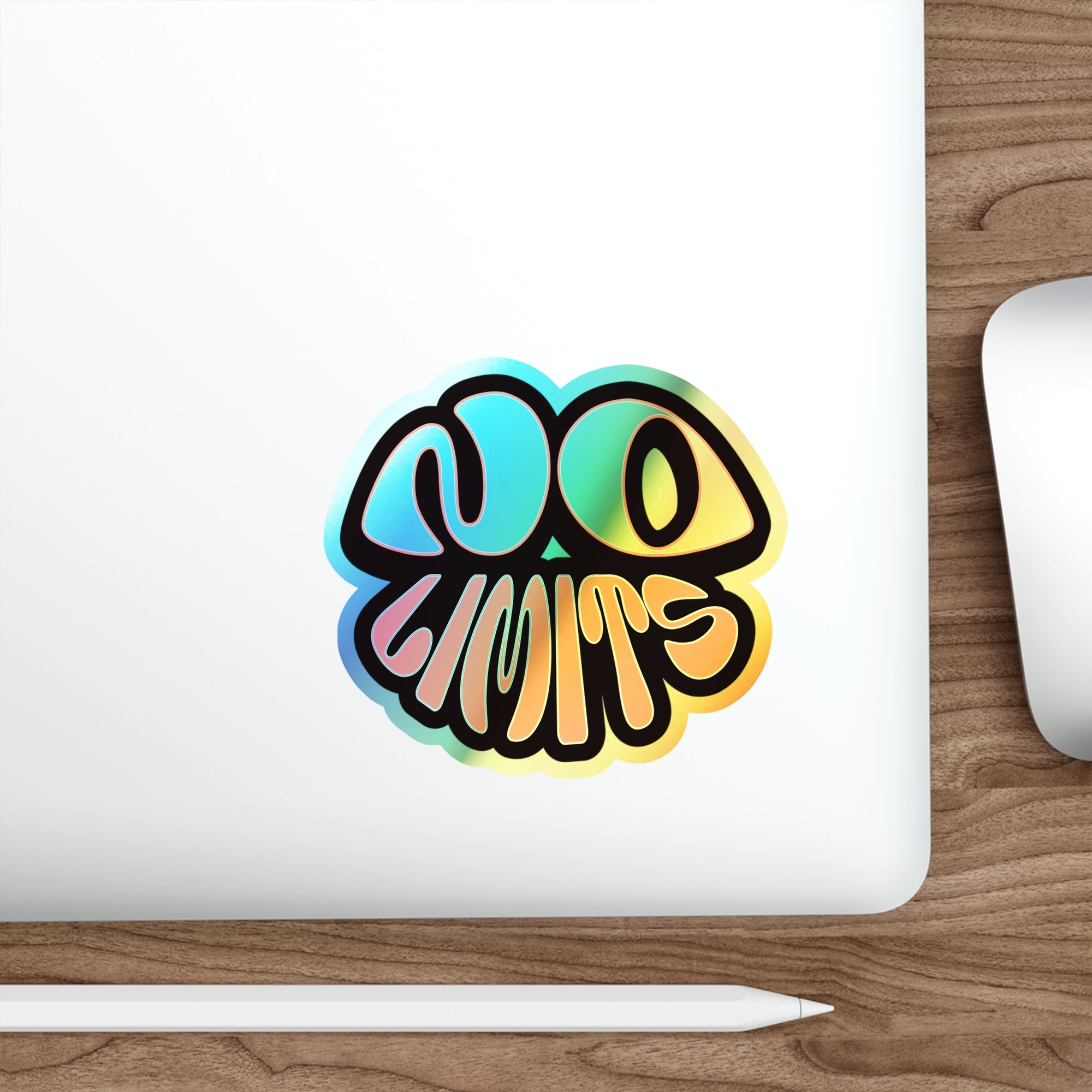 Rainbow Holographic "No Limits" Sticker