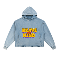 Brave & Kind Denim Hoodie • 340 GSM (10 oz)