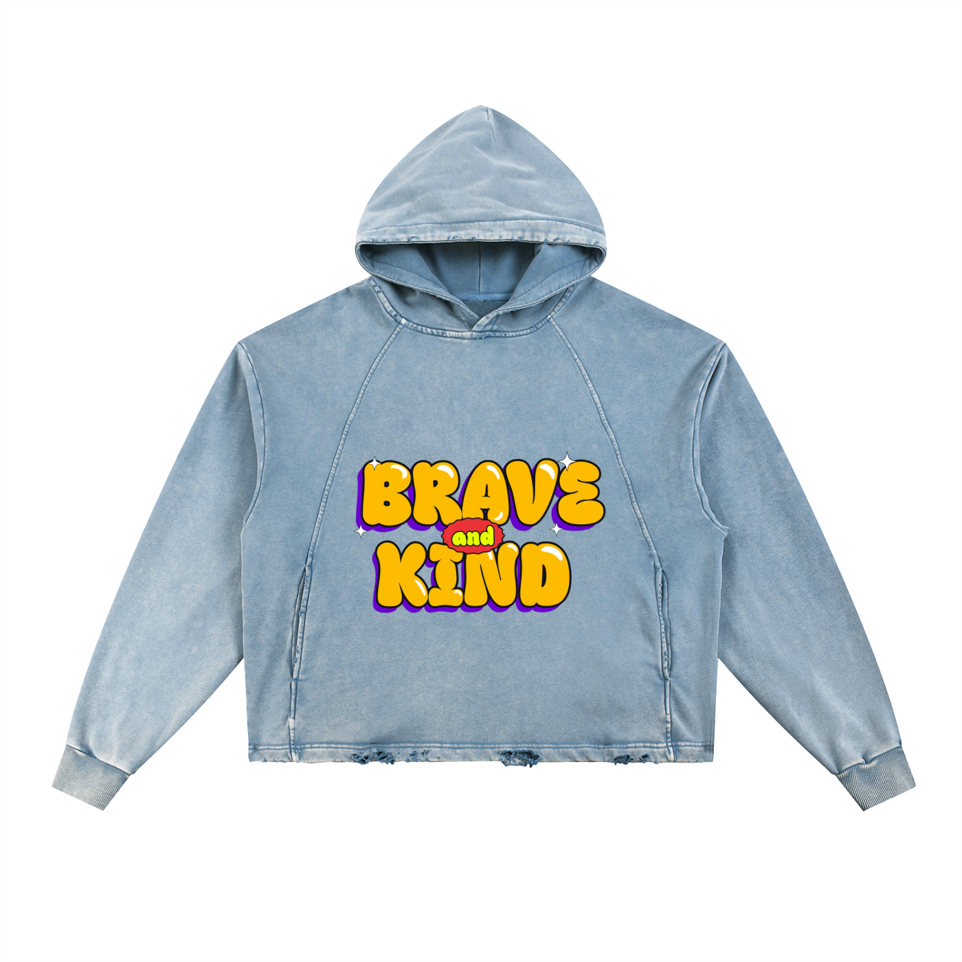 Brave & Kind Denim Hoodie • 340 GSM (10 oz)