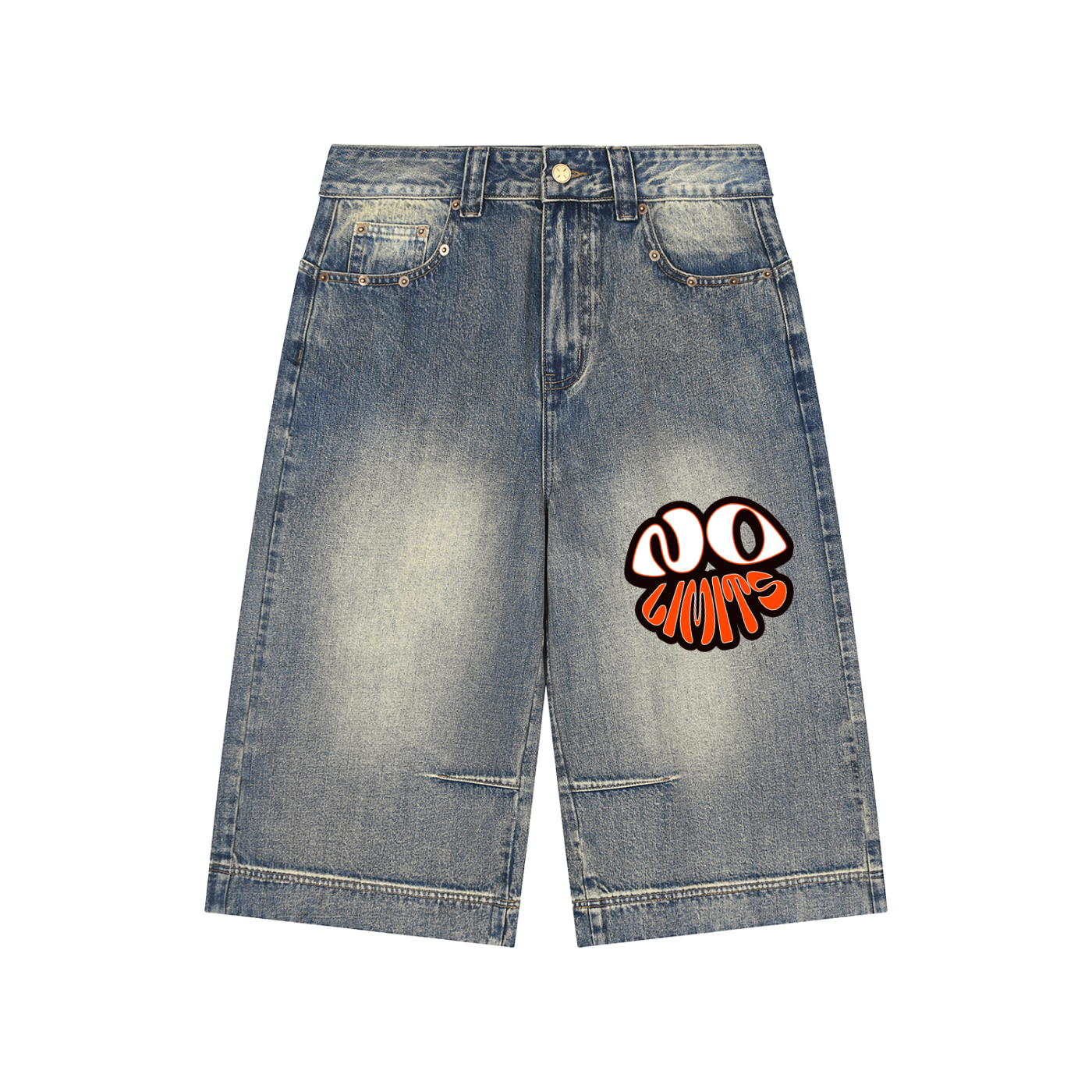 Vintage-Wash Denim Shorts • 385 GSM  (11.4 oz)