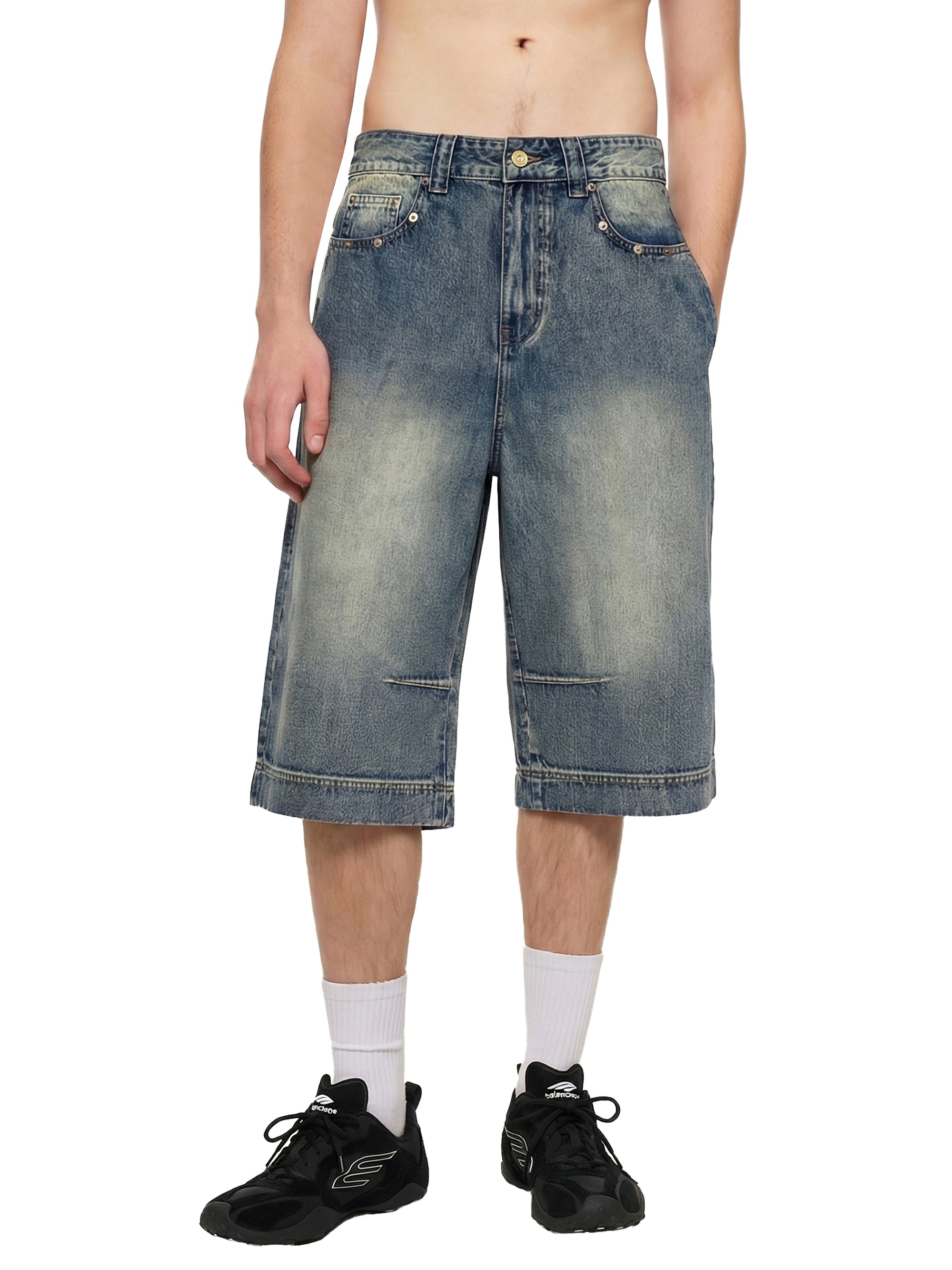 Vintage-Wash Denim Shorts • 385 GSM  (11.4 oz)